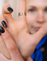 Triple Wavy Ring I Bicolor - hiBALI
