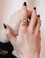 Triple Wavy Ring I Bicolor - hiBALI