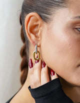 Twist Link Earrings  I Bicolor - hiBALI