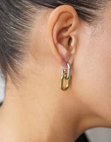 Twist Link Earrings  I Bicolor - hiBALI