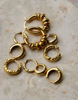 Link Curvy Earrings I Gold - hiBALI