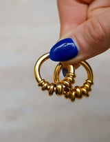 Link Curvy Earrings I Gold - hiBALI