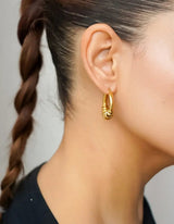Link Curvy Earrings I Gold - hiBALI