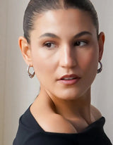 Link Curvy Earrings I Silber - hiBALI