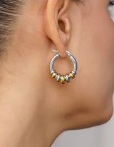 Link Curvy Earrings I Bicolor - hiBALI