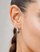 Bold Curvy Earrings I Silber - hiBALI