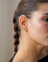 Mini Curvy Earrings I Gold - hiBALI