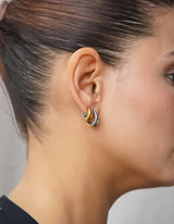 Mini Curvy Earrings I Bicolor - hiBALI