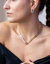 Edgy Pearly Necklace - hiBALI