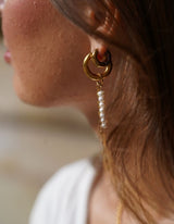 g o summer pearl hoops pt06