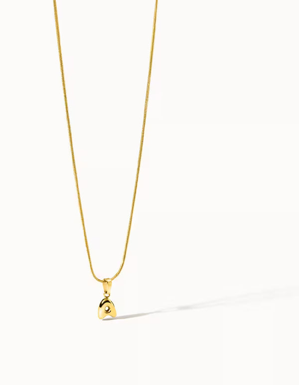 Letter Charm Necklace | Gold & Silber