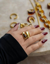 Amber Ring I Gold - hiBALI