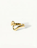 Wavy Toe Ring | Gold - hiBALI