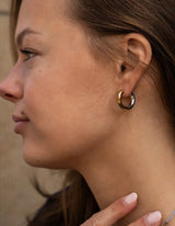 Contrast Hoops Earrings | Bicolor - hiBALI