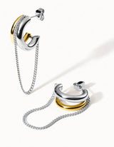 Fusion Drop Chain Earrings  | Bicolor - hiBALI