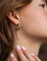 Fusion Drop Chain Earrings  | Bicolor - hiBALI