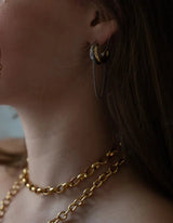 Fusion Drop Chain Earrings  | Bicolor - hiBALI