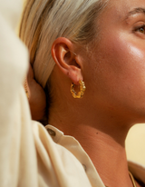 Chunky Lava Hoops in Gold, Ansicht 3