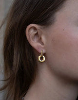 Duo Link Earrings | Gold - hiBALI
