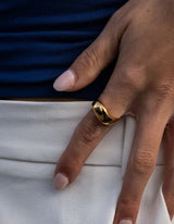 Chunky Curvy Ring | Gold - hiBALI