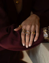 Chunky Curvy Ring | Gold - hiBALI