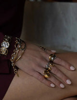 Chunky Curvy Ring | Gold - hiBALI