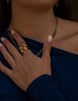 Chunky Duo Ring | Gold - hiBALI