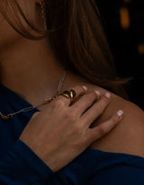 Chunky Edgy Ring | Gold - hiBALI