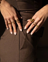 Chunky Edgy Ring | Gold - hiBALI