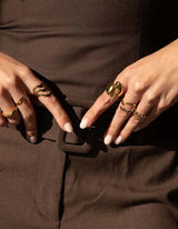 Chunky Edgy Ring | Gold - hiBALI