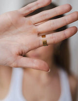 Triple Wavy Ring I Gold - hiBALI