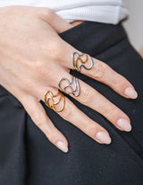 Triple Wavy Ring I Gold - hiBALI