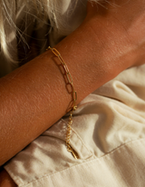Paperclip Bracelet in Gold, Ansicht 2
