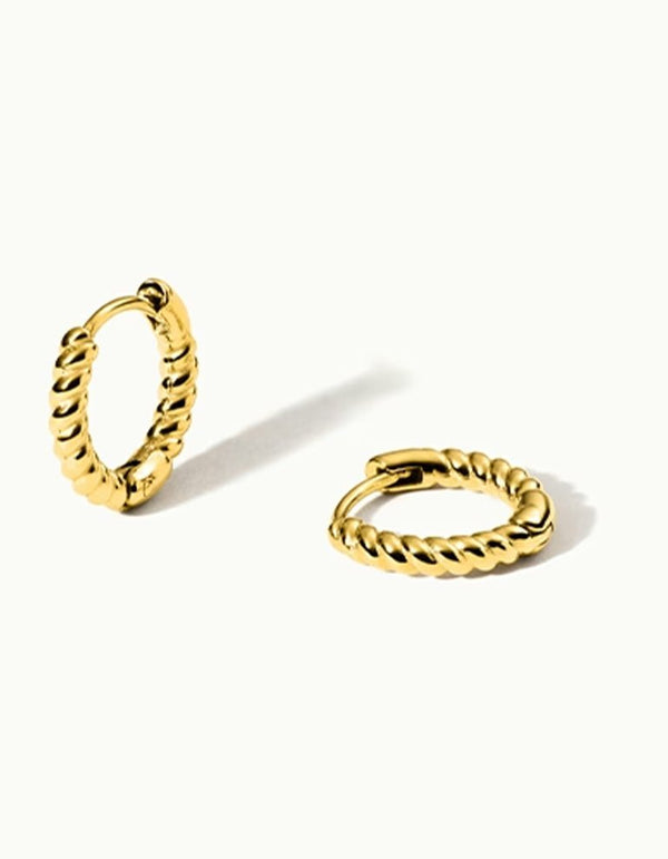 Twisty Baby Hoops I Gold