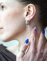 Fusion Drop Chain Earrings  | Silber - hiBALI