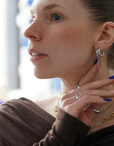 Fusion Drop Chain Earrings  | Silber - hiBALI