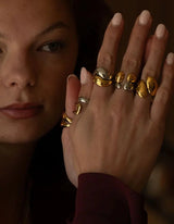 Chunky Curvy Ring | Silber - hiBALI