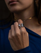 Chunky Duo Ring | Silber - hiBALI
