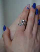 Curved Ring I Silber - hiBALI