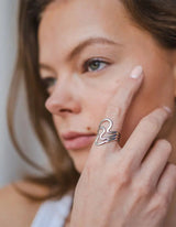 Triple Wavy Ring I Silber - hiBALI