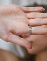Triple Wavy Ring I Silber - hiBALI