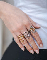 Triple Wavy Ring I Silber - hiBALI